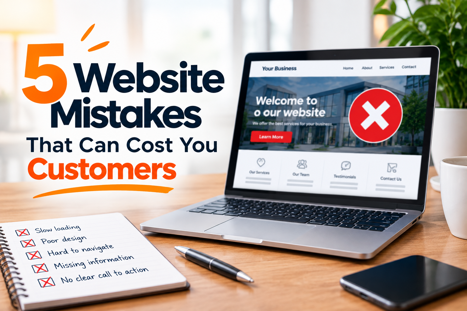 5 website mistakes that can cost your business customers